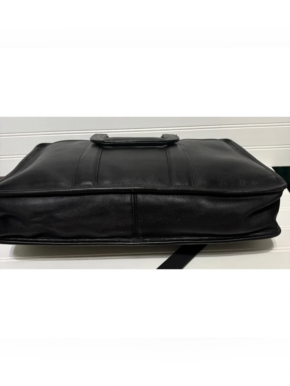 COACH Embassy Vintage Black Leather Briefcase Laptop Bag Mens Womens 5296